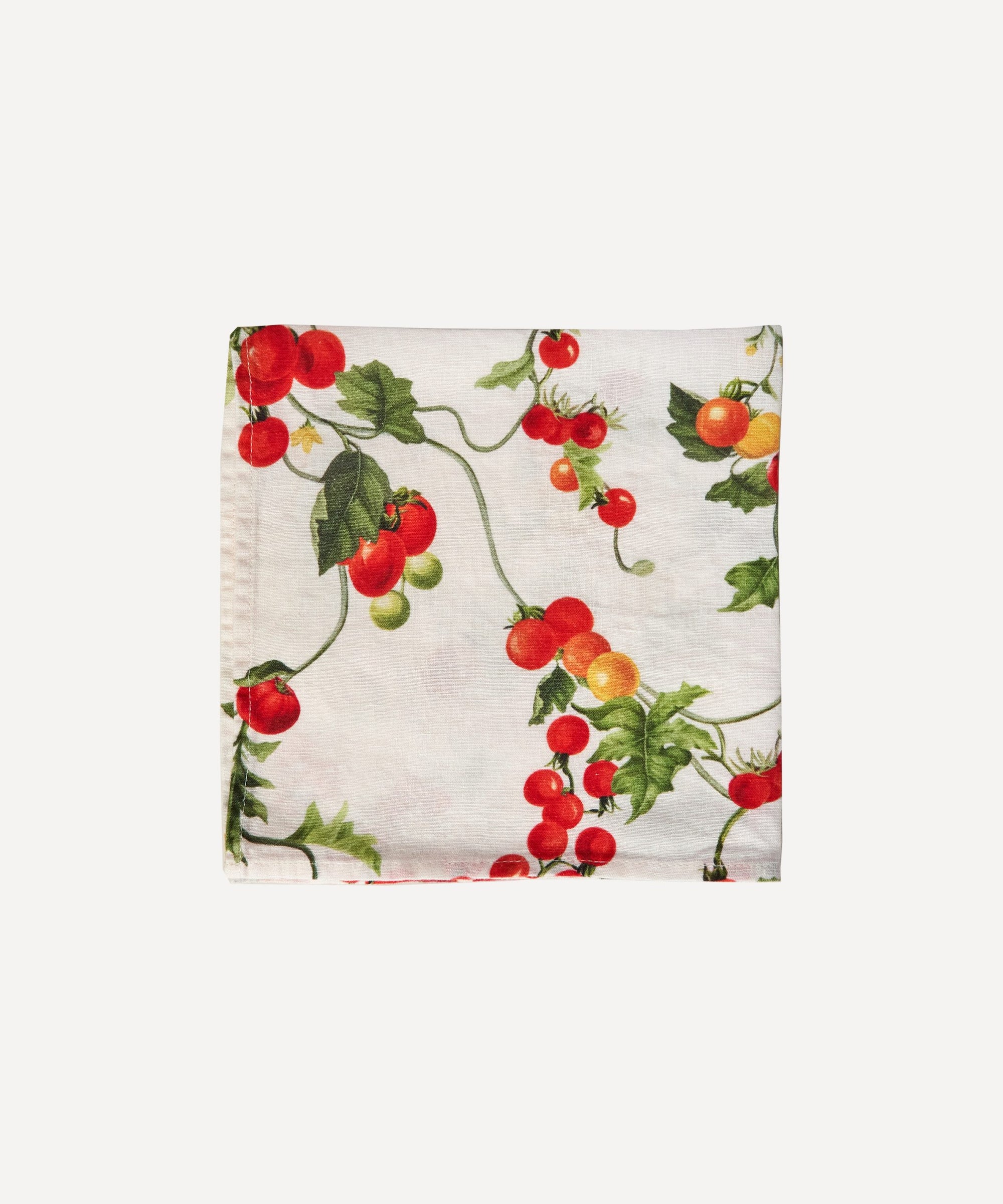 Table linen printed with tomatoes