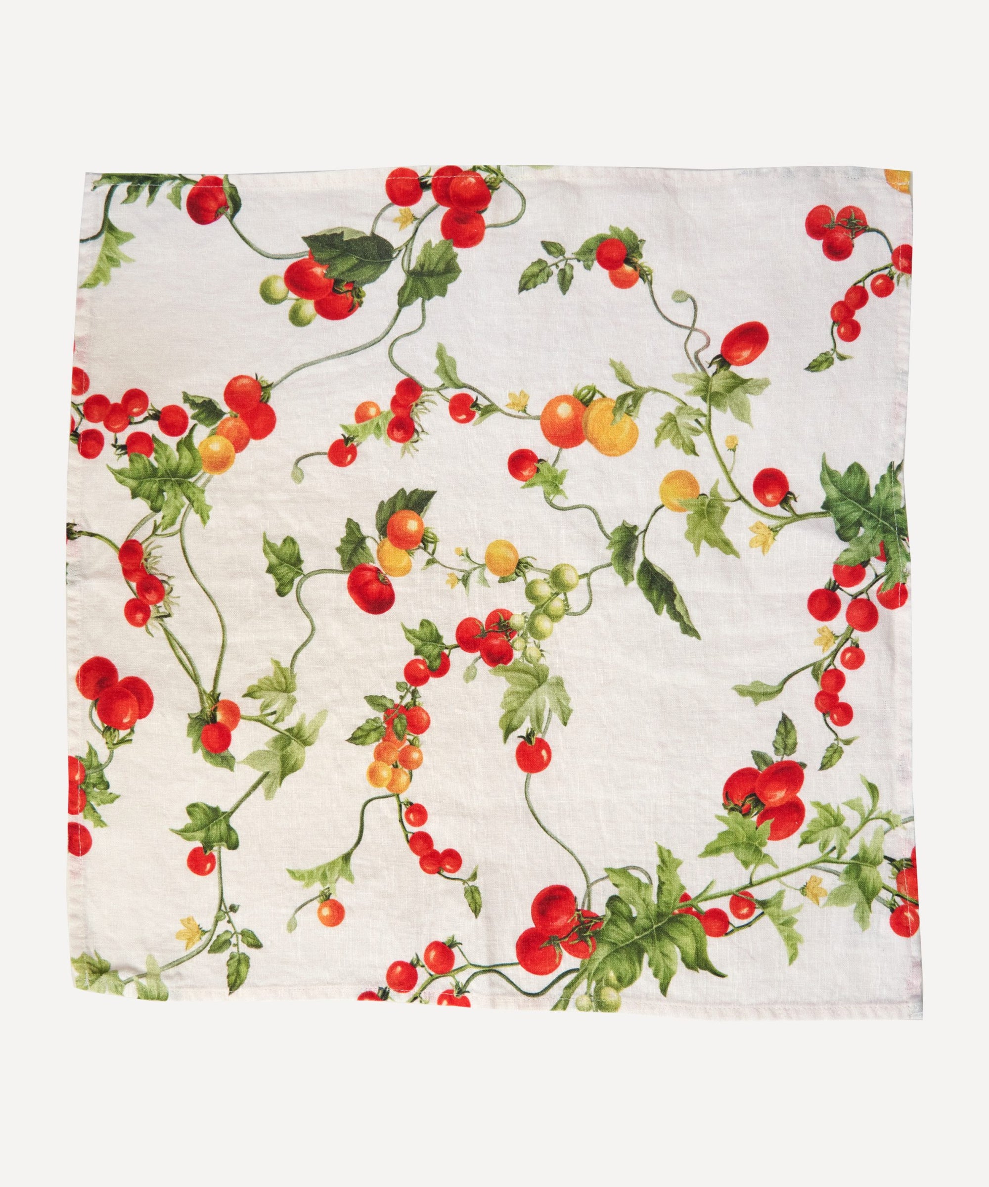 Table linen printed with tomatoes