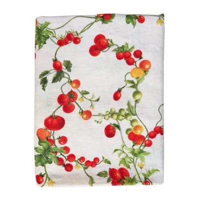 Table linen printed with tomatoes