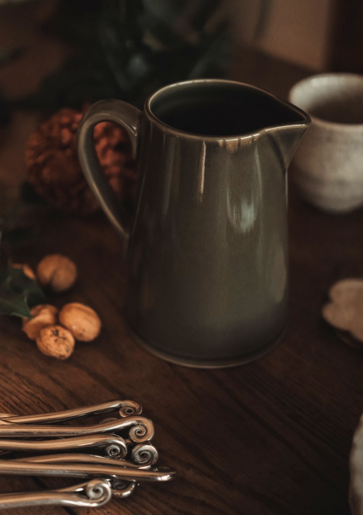 Olive Green Pitcher