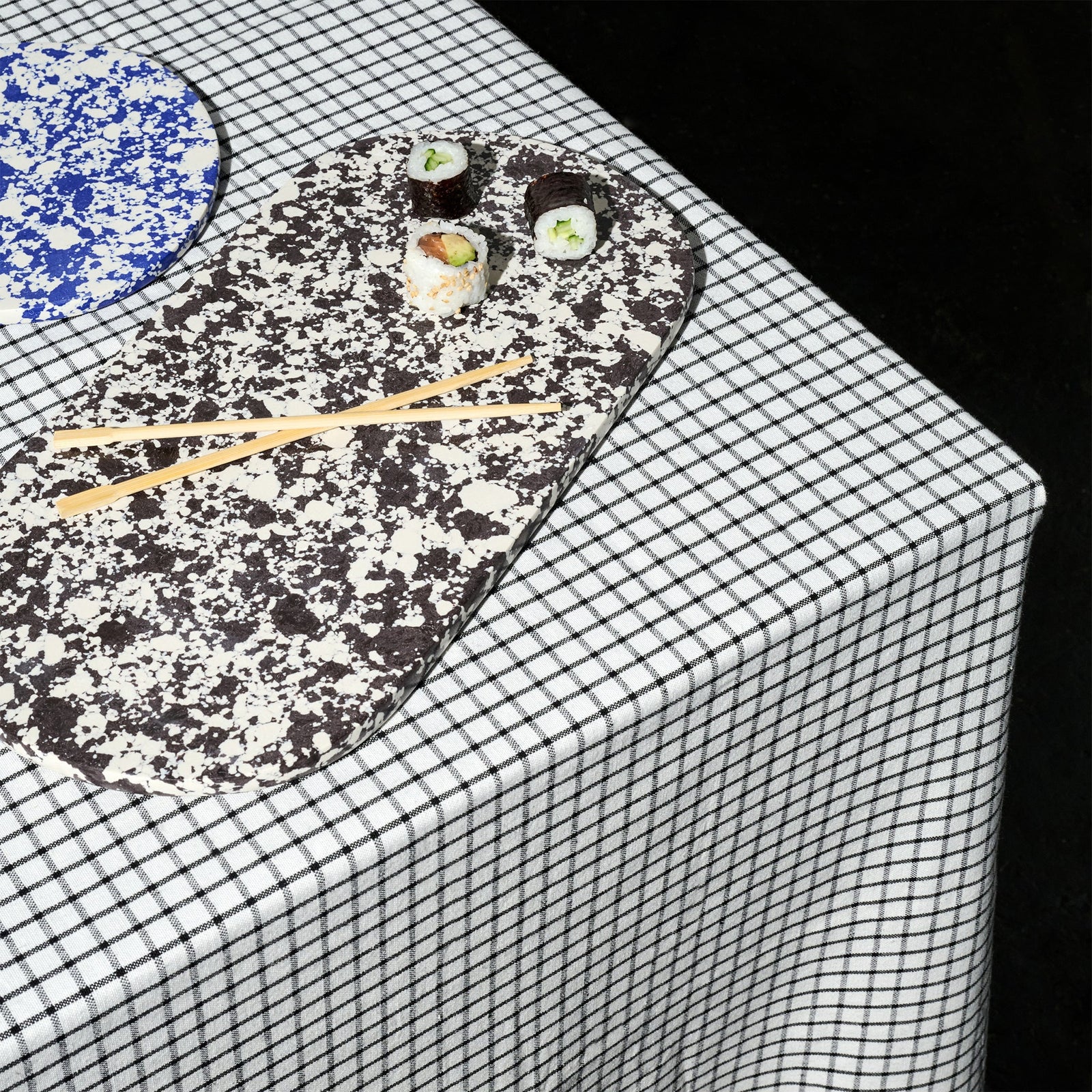Rock Large Serving Tray, Black and White