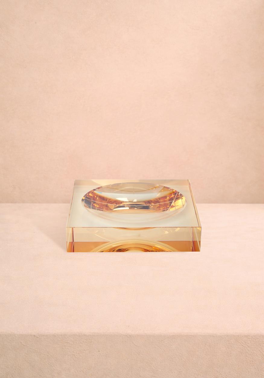 Italians Do It Better Glass Tray - Brown
