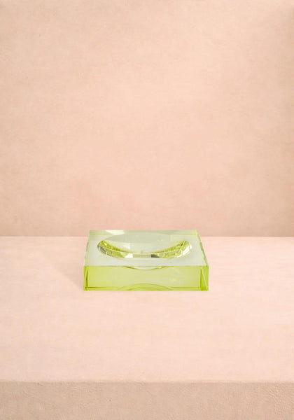 Italians Do It better Glass Tray - Yellow/Green