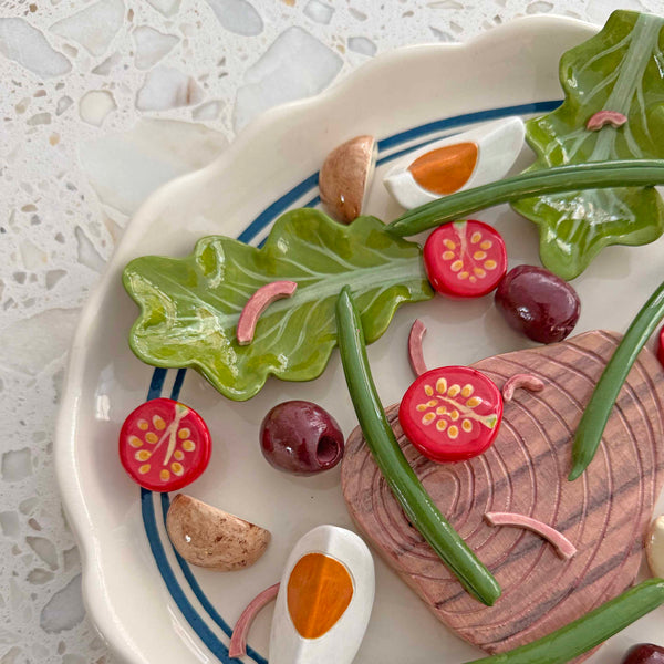Tuna Niçoise Decorative Ceramic Platter