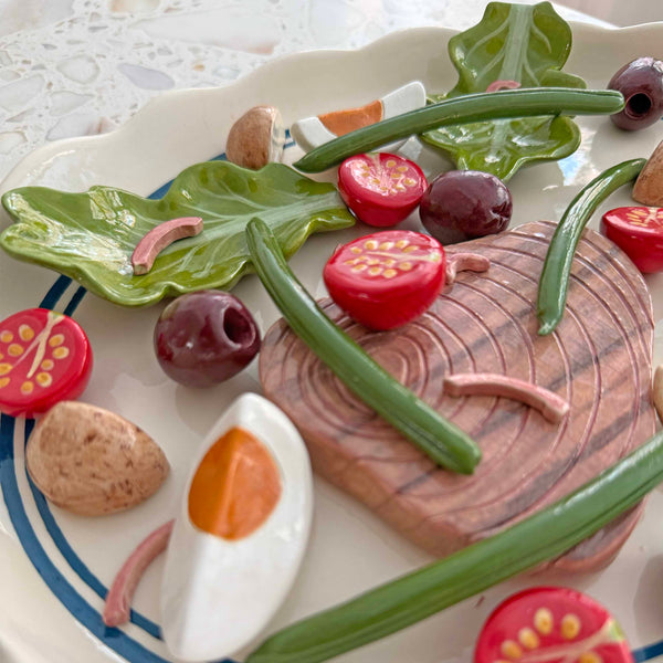 Tuna Niçoise Decorative Ceramic Platter