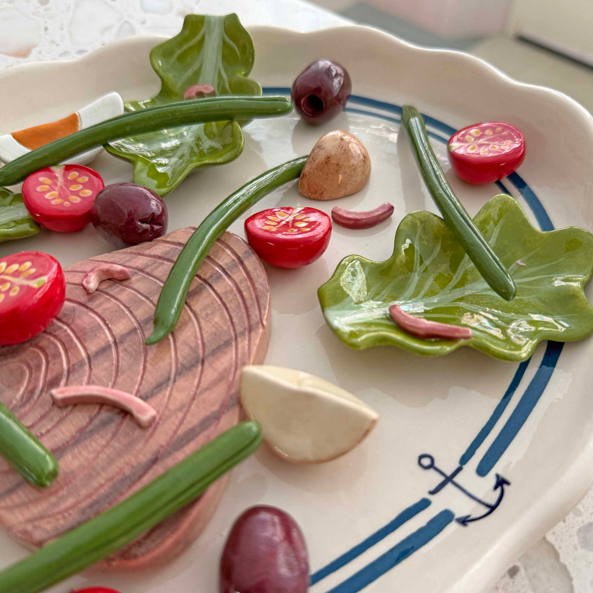 Tuna Niçoise Decorative Ceramic Platter