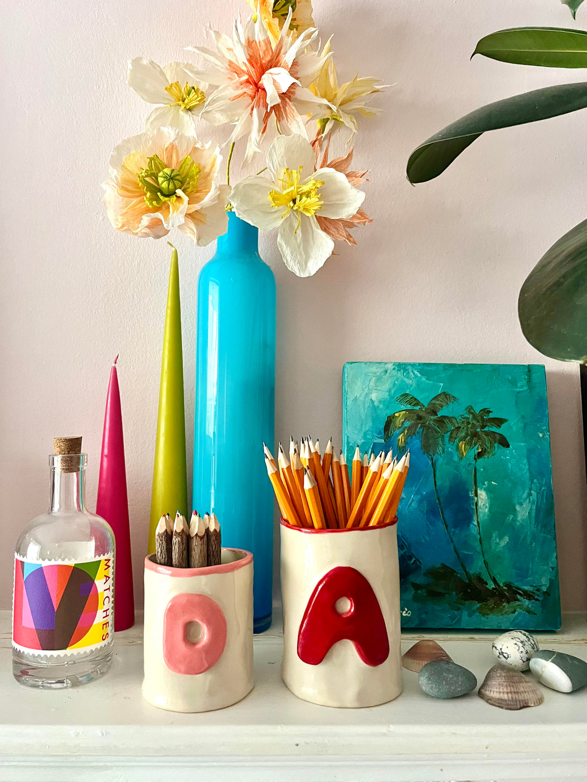 Yellow Mono Bright Pen Pot - Alpha Beaker