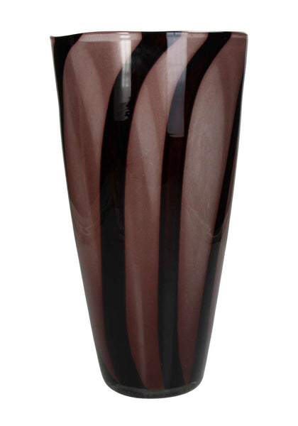 Two - Tone brown striped vase Tall - Casa by Josephine Jenno