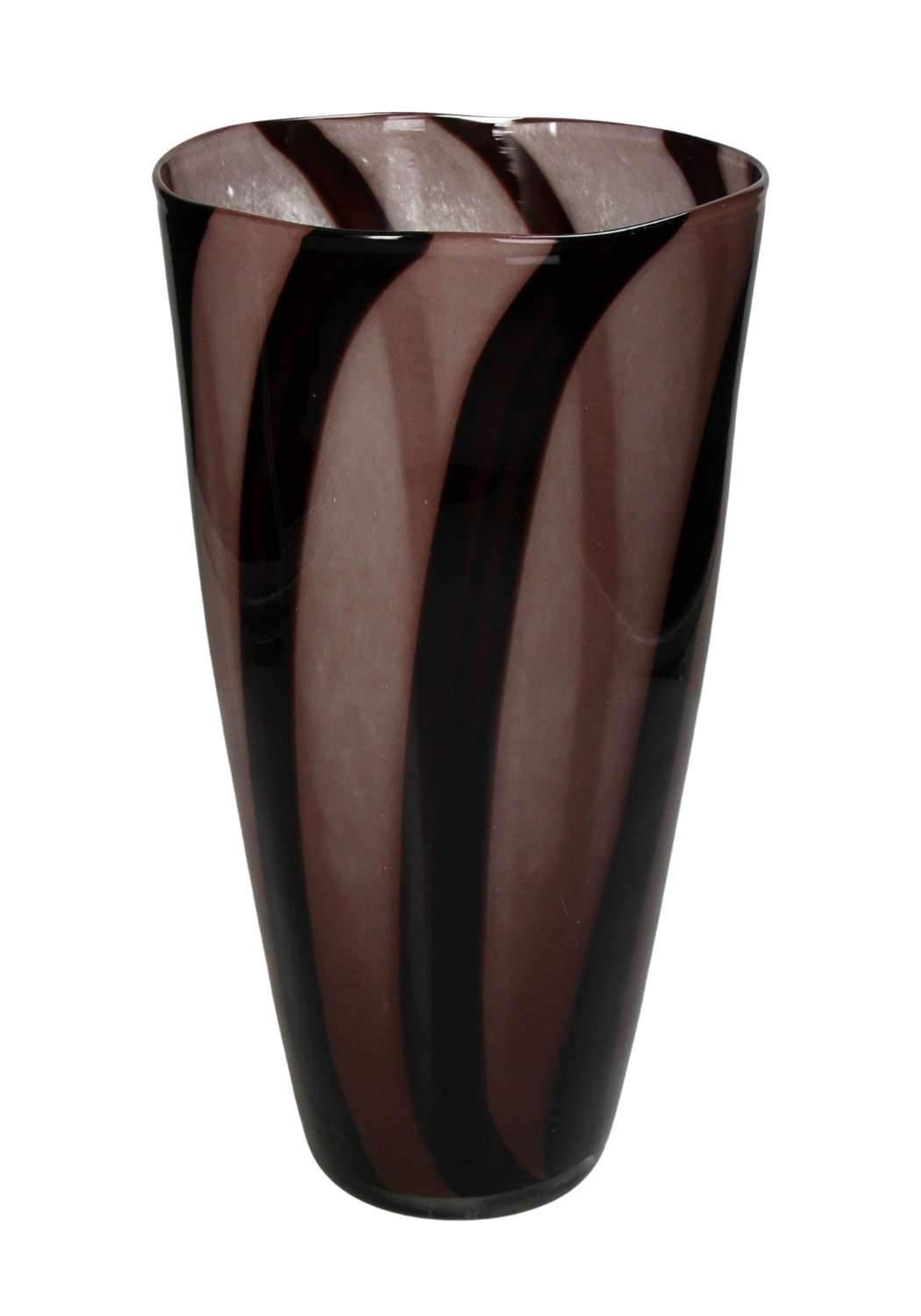 Two-Tone brown striped vase Tall