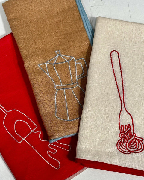 Linen Blend Napkins - Wine (Set of 2)