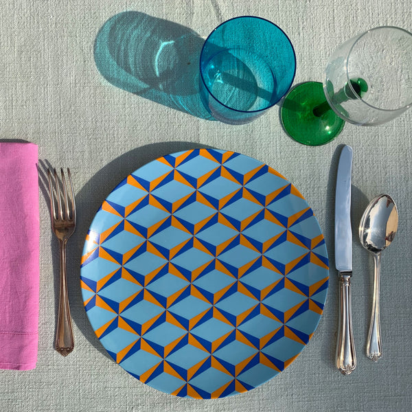 Retro Plate Blue