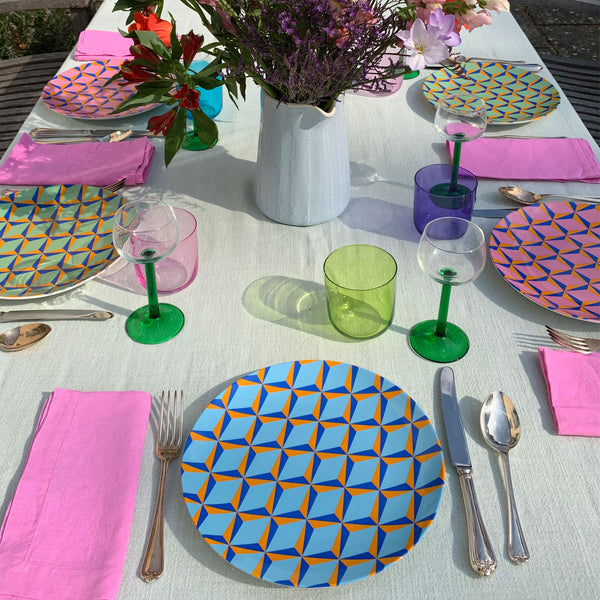Retro Plate Blue