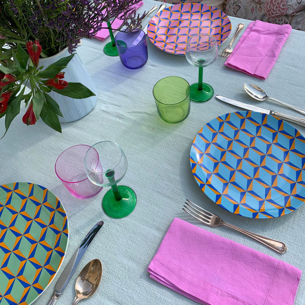 Retro Plate Blue