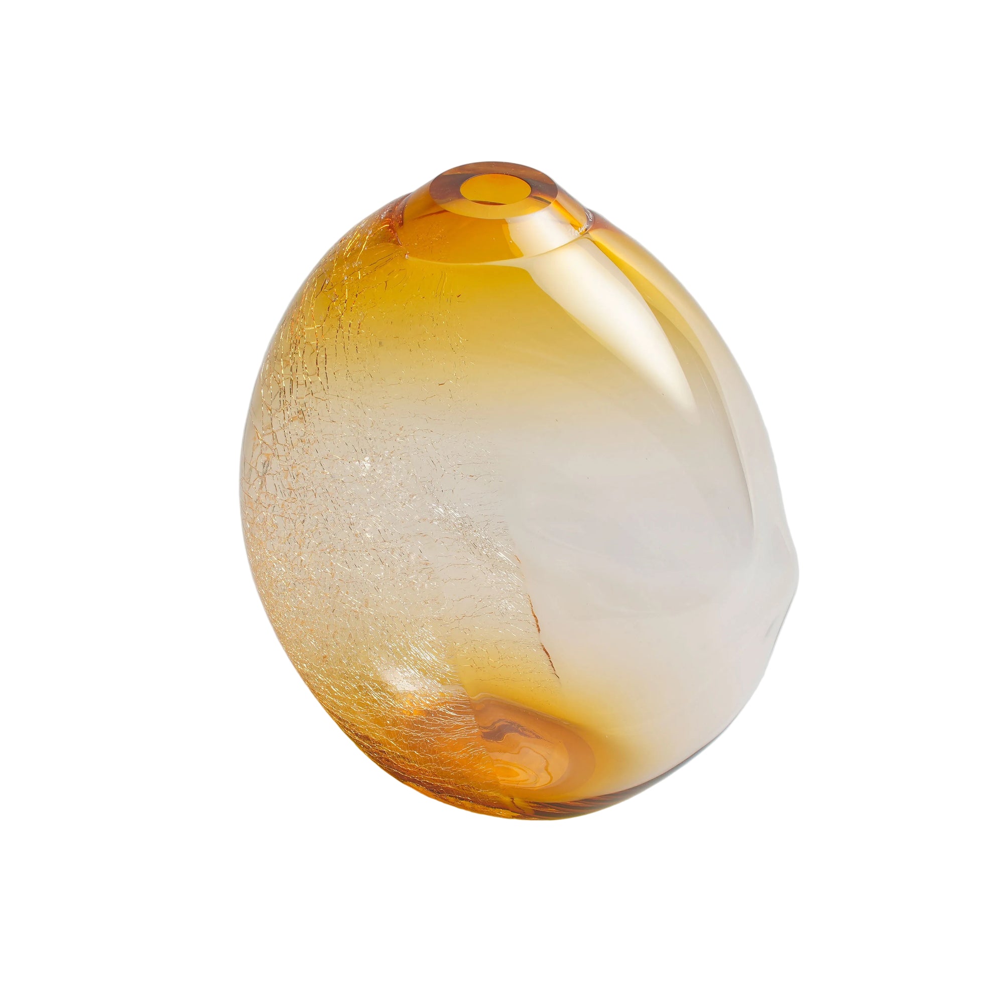 Ocre – Handblown Amber Glass Vase - Image 1