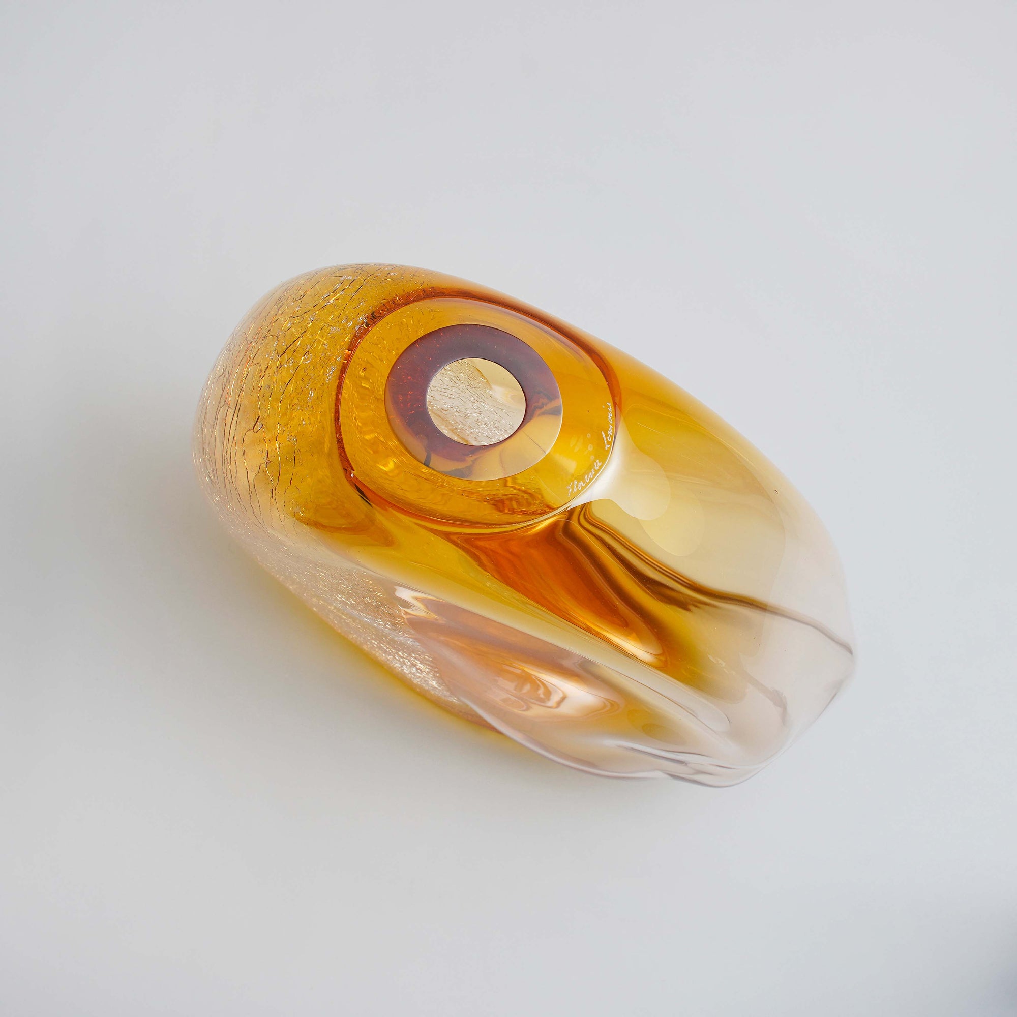 Ocre – Handblown Amber Glass Vase - Image 3