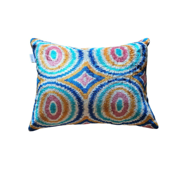 Ikat Silk Velvet Cushion - 40x50cm