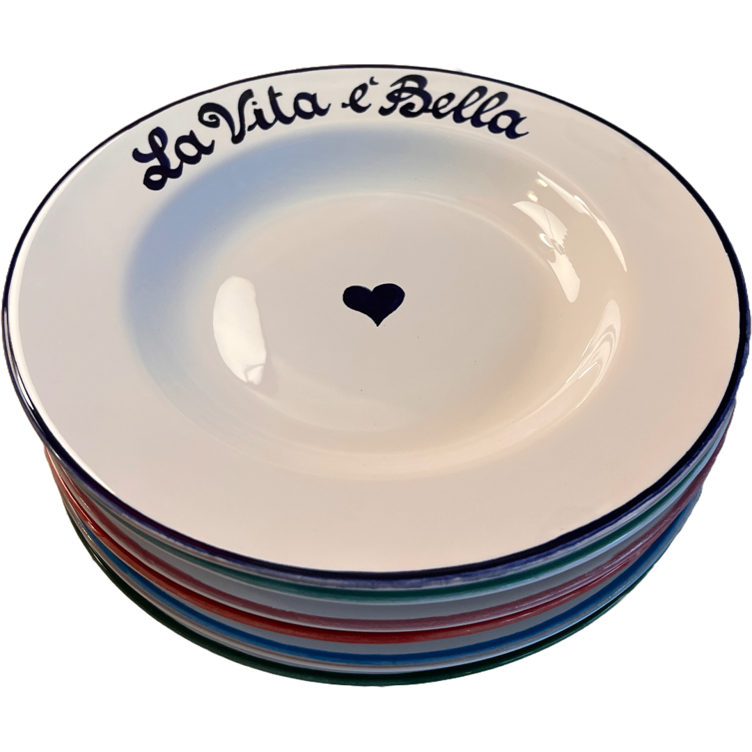 Set of 6 Pasta Plates La Famiglia – 24cm
