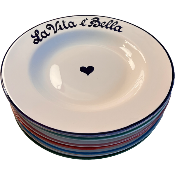 Set of 6 Pasta Plates La Famiglia – 24cm