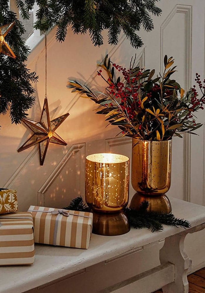 Indoor Regency Metalic Tiered Vase Gold