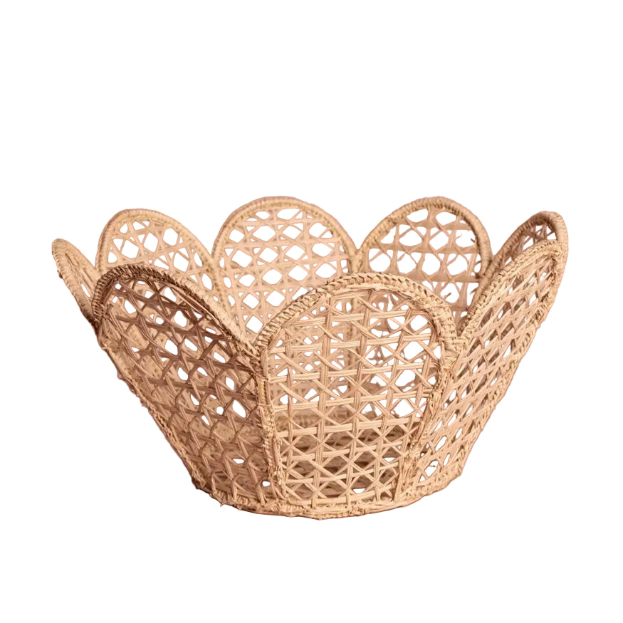 Vases Atlántico Scallop Iraca Basket, Natural