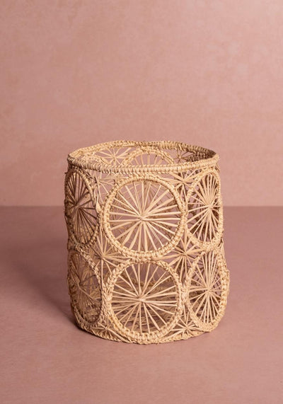 Vases Atlántico Woven Hurricane Vase, Natural - Set of 2