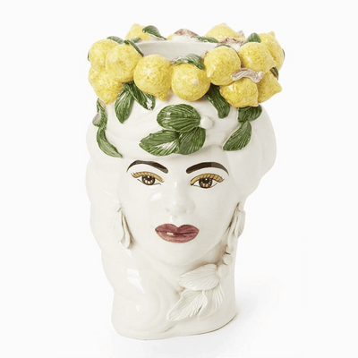 Italian Woman with Lemons Vase Moro Head