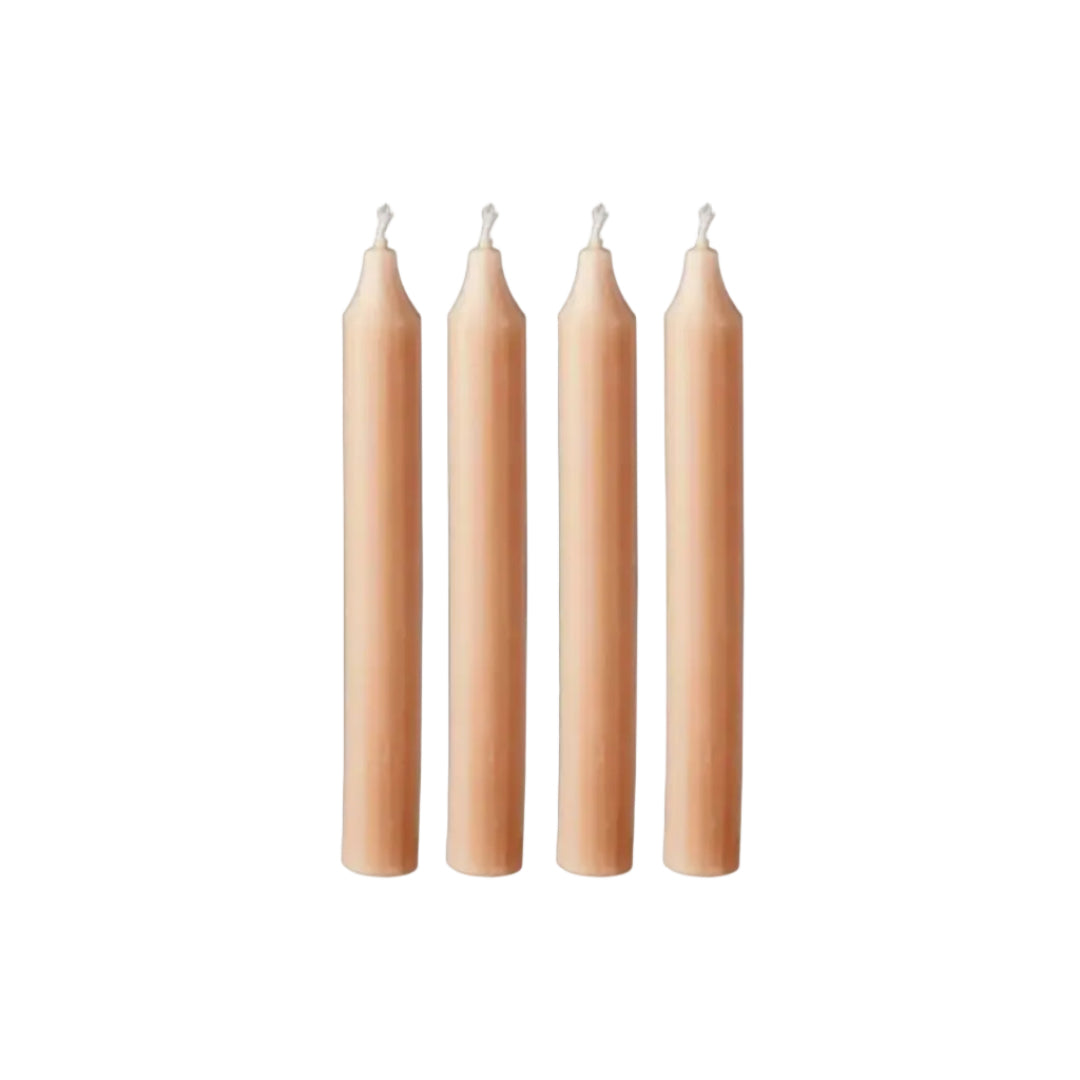 Pack of 4 Small Beige Candles