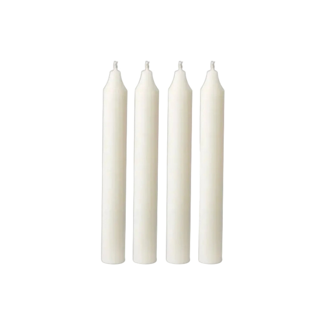 Pack of 4 Small Ivory Candles