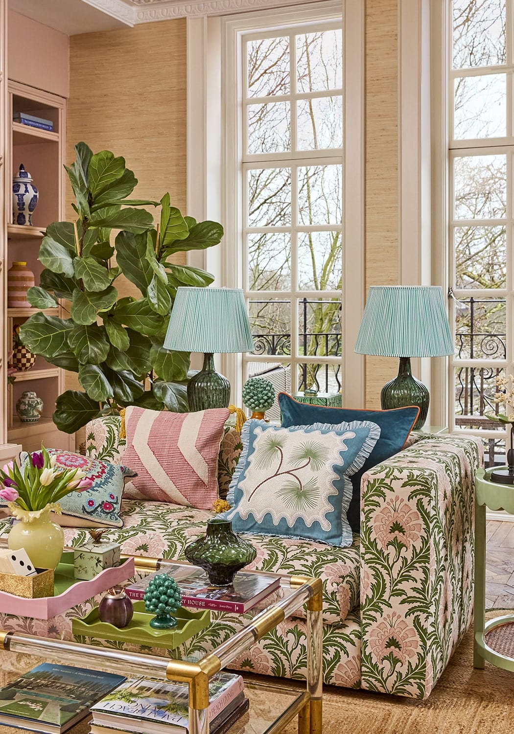 Victoria Pleated Lampshade - Mint - Casa by Josephine Jenno