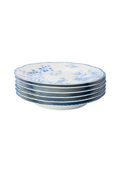 Virginia Blue and White Dessert Plates - Set of 4 - Casa by Josephine Jenno