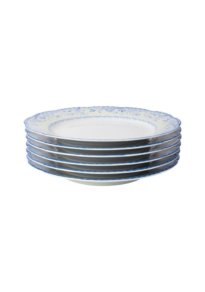 Virginia Blue and White Dinner Plates - Set of 4 - Casa by Josephine Jenno
