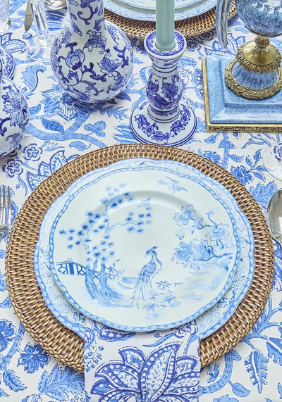 Virginia Blue and White Dinner Plates - Set of 4 - Casa by Josephine Jenno