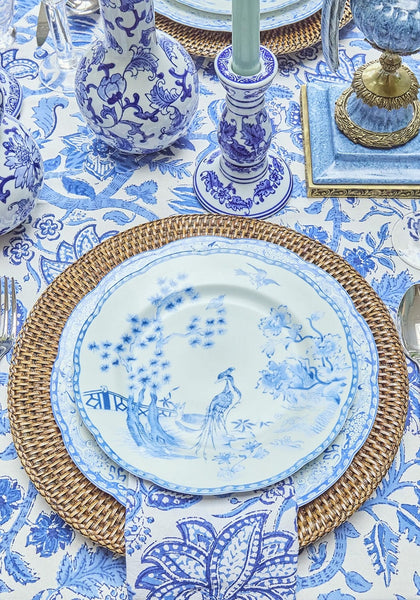 Virginia Blue and White Dinner Plates - Set of 4 - Casa by Josephine Jenno