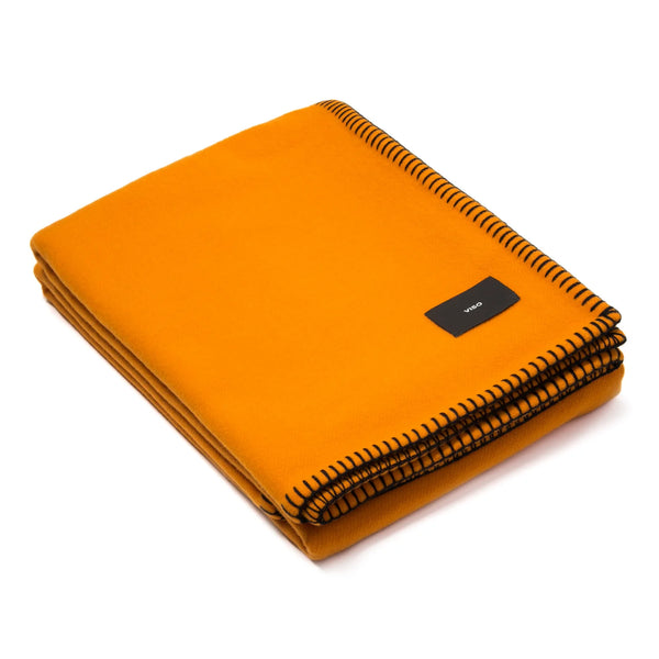 Orange and black Merino Blanket
