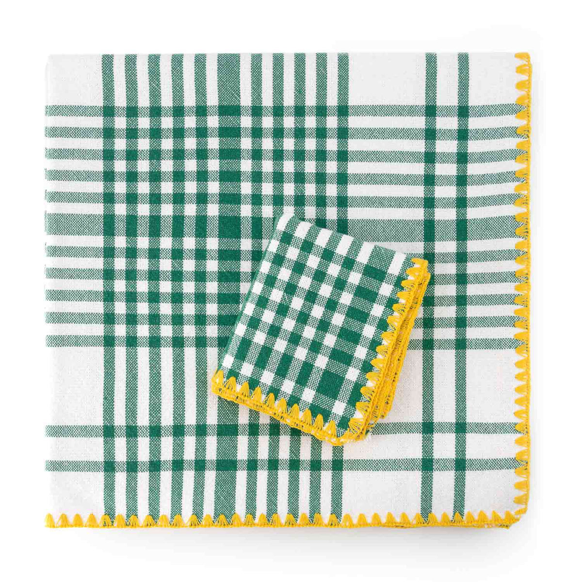 Green and Yellow Trattoria Set of Two Napkins