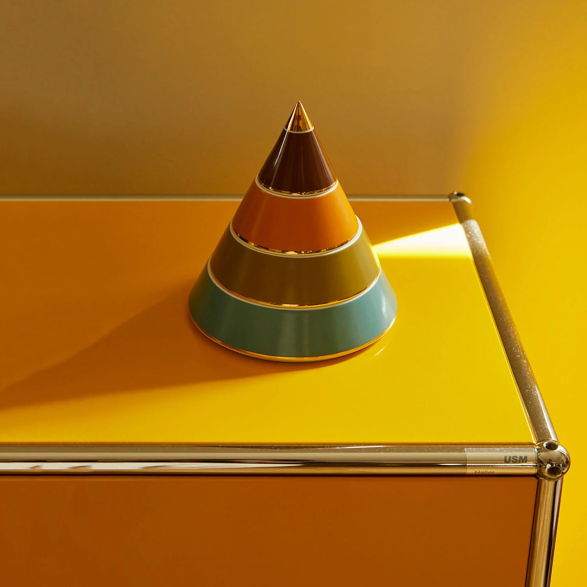Pyramid Porcelain Jewelry Box