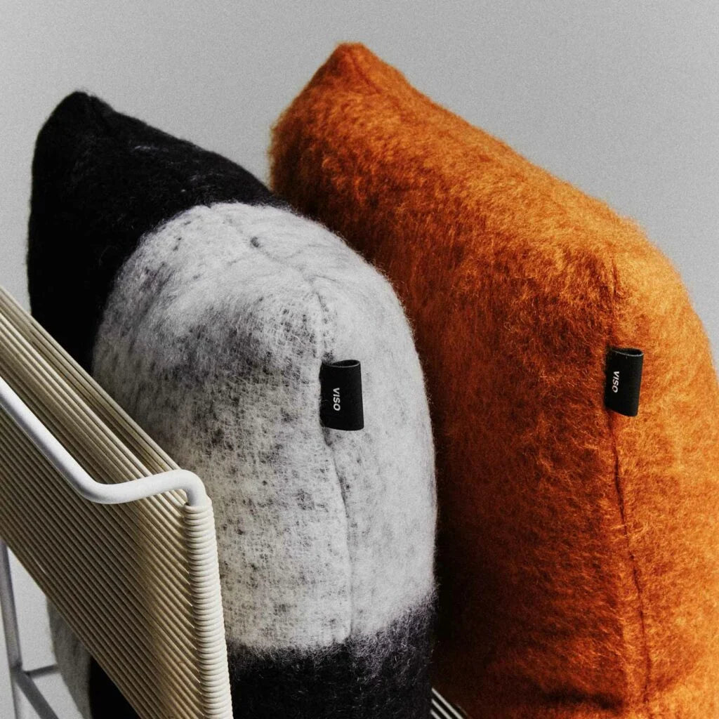 Check Mohair Pillow Cover