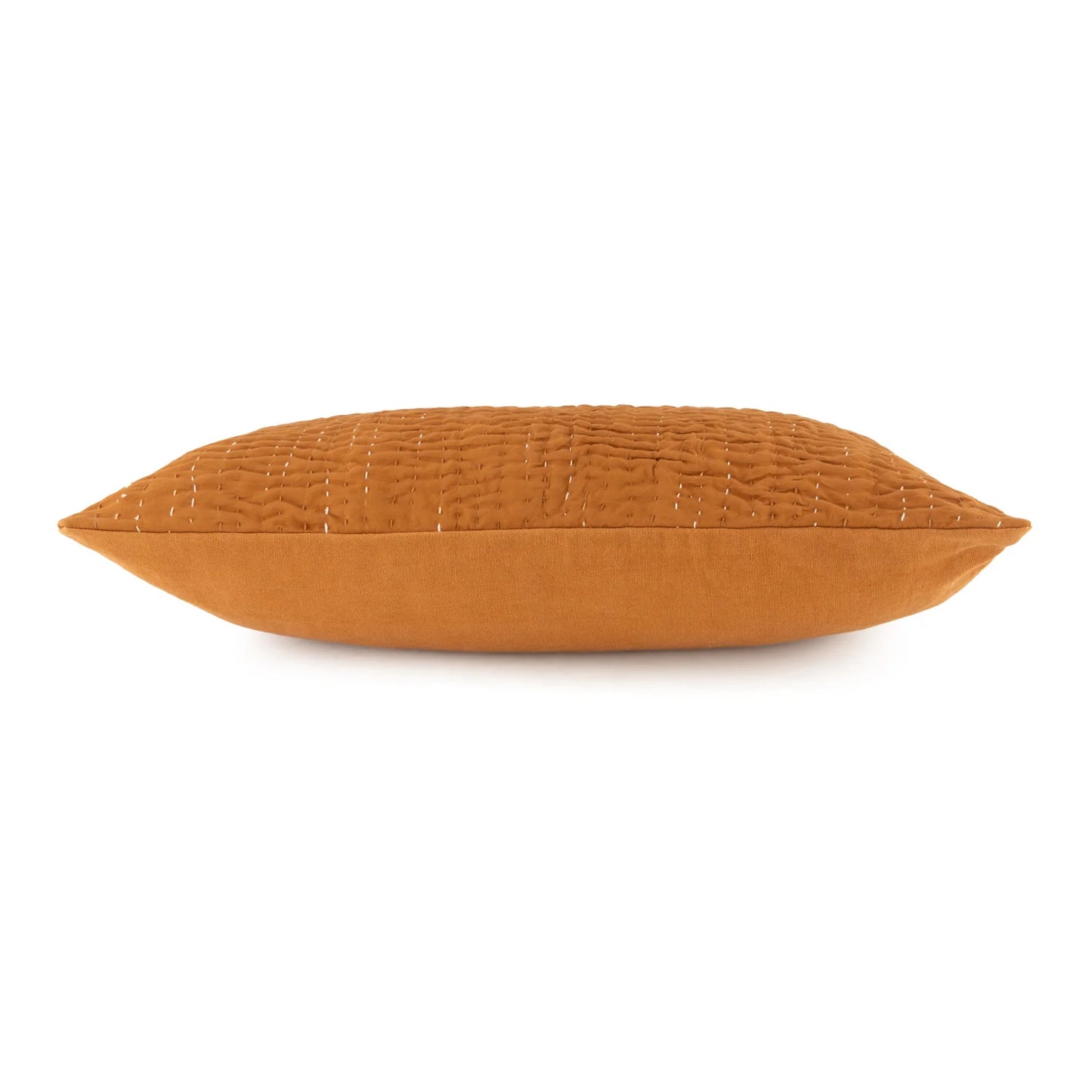 Copper Brown Botanical Cotton Pillow Cover