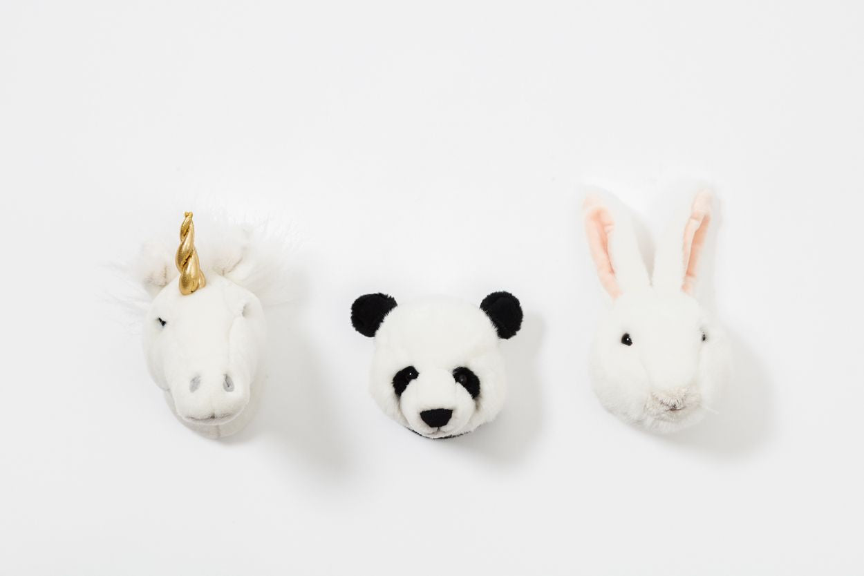 Box of Mini Animal Wall Mounted Plush Heads