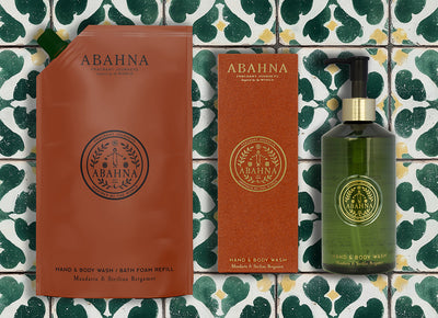 Luxury hand & body wash with eco refill pouch – Mandarin & Sicilian Bergamot fragrance