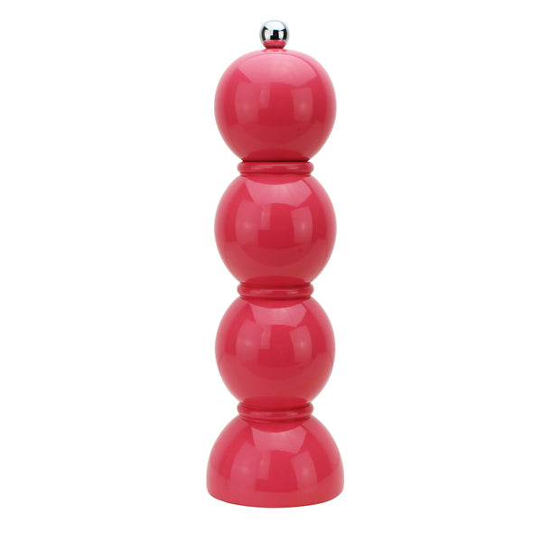 Watermelon Pink Lacquer Bobbin Salt or Pepper Mill Grinder - Addison Ross Ltd UK