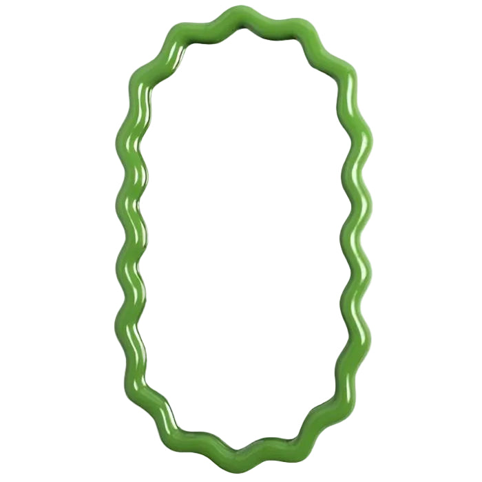 Wavey Mirror in Green Oval - Casa by Josephine Jenno
