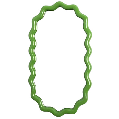 Wavey Mirror in Green Oval - Casa by Josephine Jenno