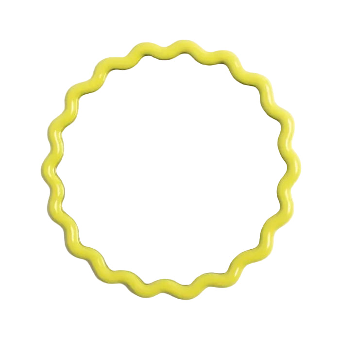 Wavey Round Mirror in Yellow - Casa by Josephine Jenno