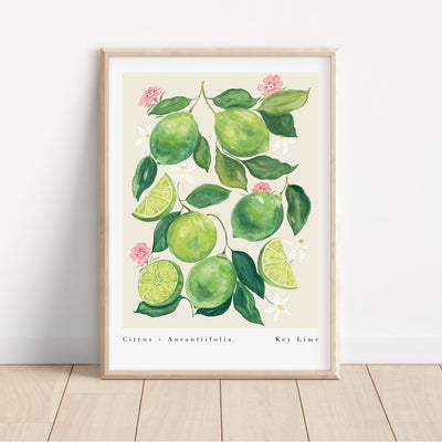 key lime art print originally hand painted design