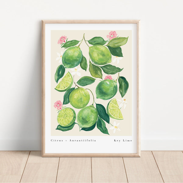 key lime art print originally hand painted design