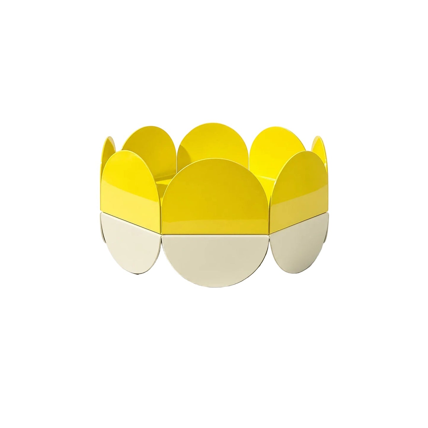 Yellow Wave Bowl - Large Fruit Basket