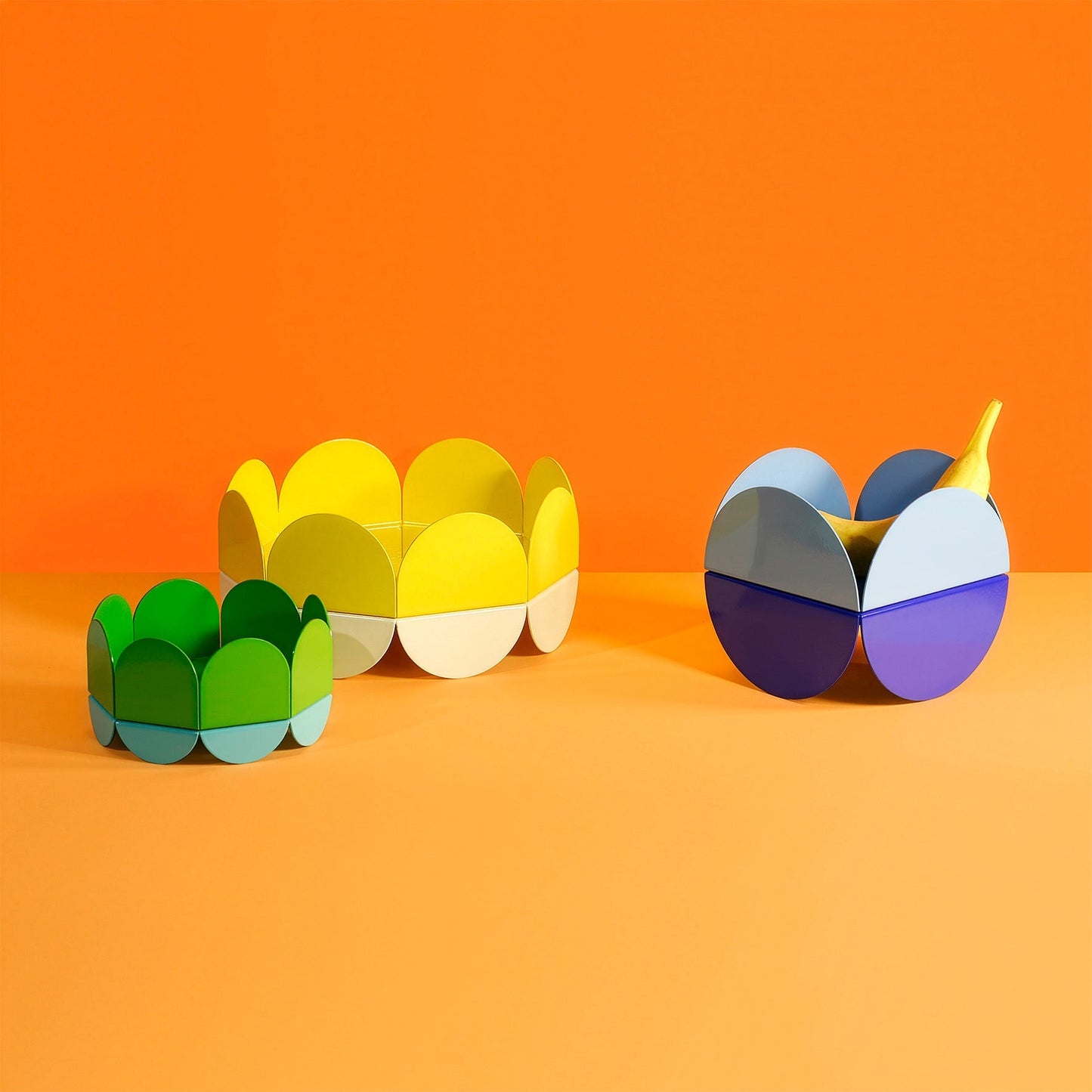 Yellow Wave Bowl - Large Fruit Basket
