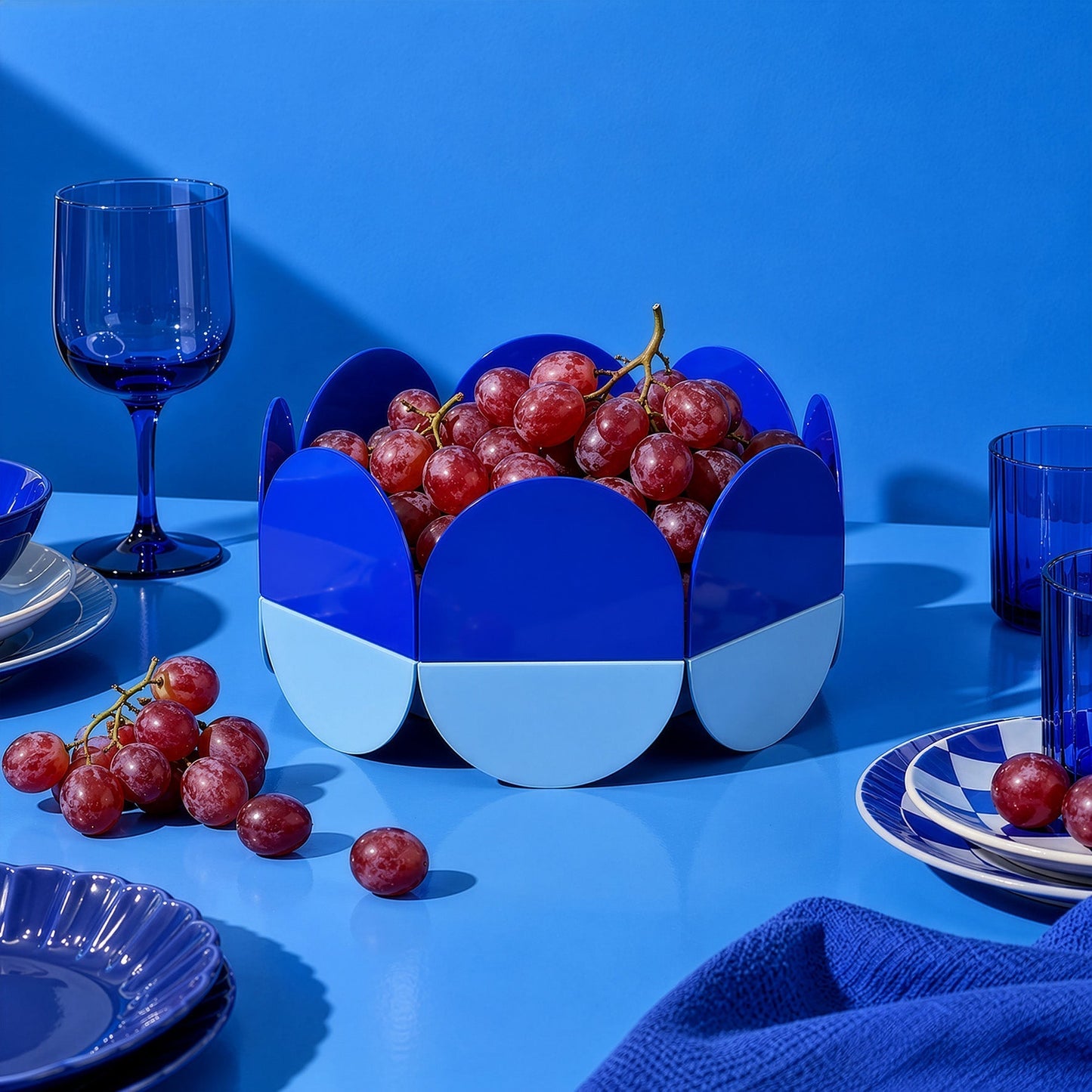 Blue Wave Bowl - Large Fruit Basket