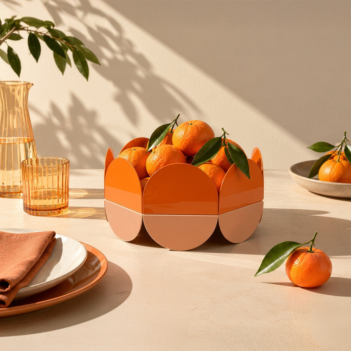 Orange Wave Bowl -  Large Fruit Basket